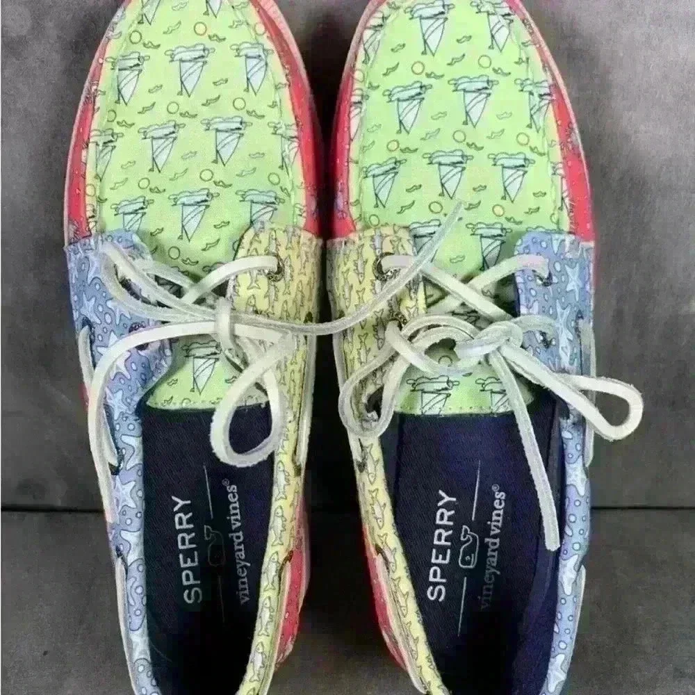Sperry Vineyard Vines Boat Shoes KIDS size 1m - Picture 4 of 7